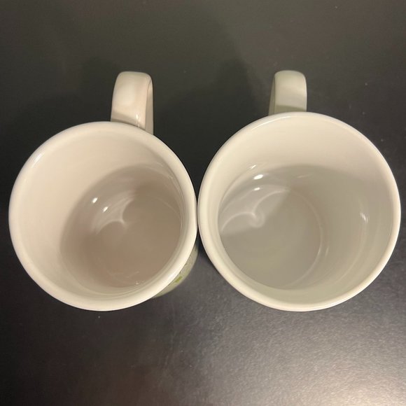 Pair of GIBSON TEA & COFFEE Ceramic Mugs with Word Cloud Collage Patterns - Picture 12 of 13